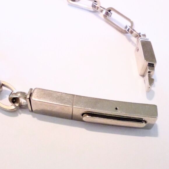 Vintage Silver Tone Chunky Chain Link Belt Size 34 - Picture 5 of 5